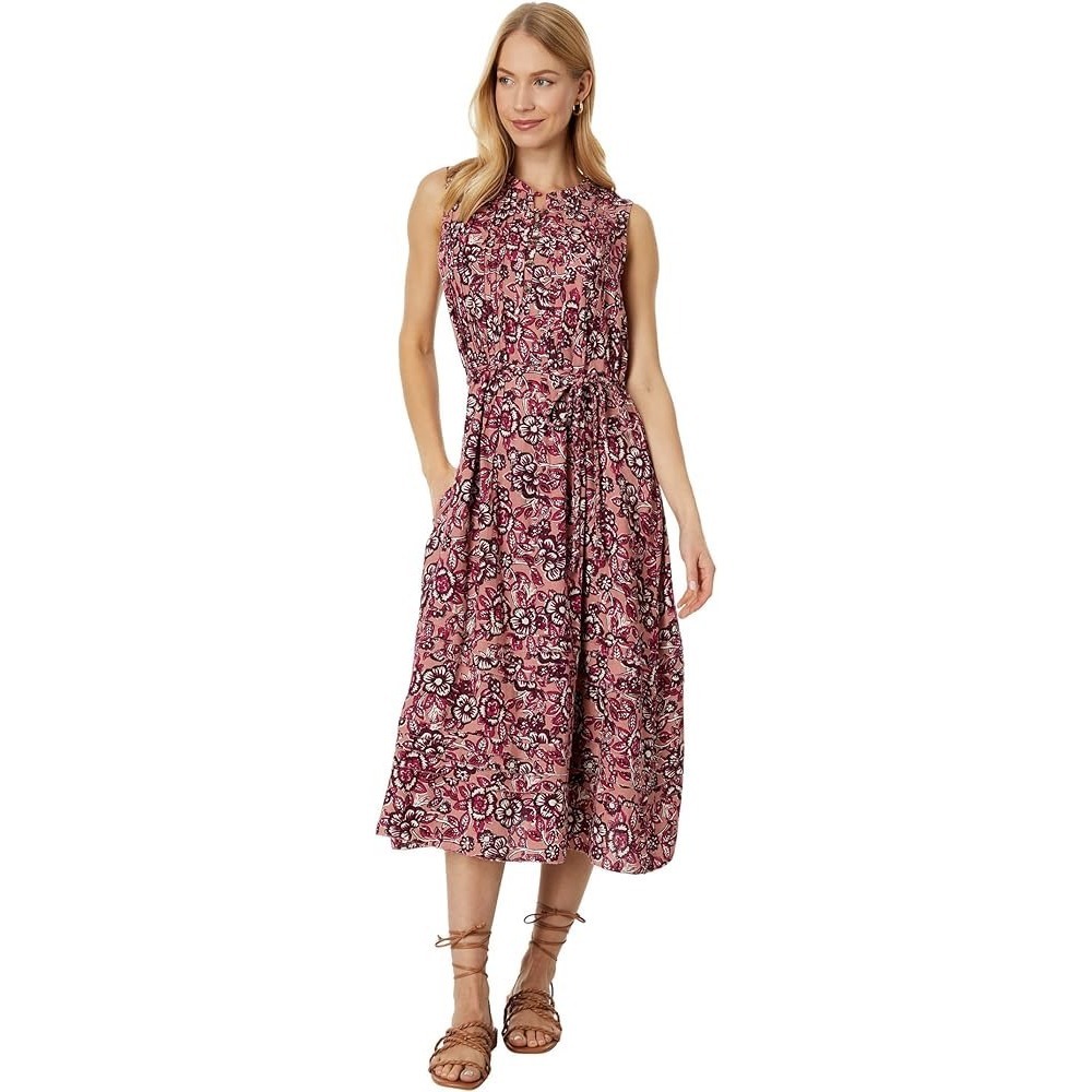 Faherty Pink Floral Midi Dress - Picture 11 of 15
